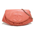 Pre-Owned CHANEL Chain wallet Pink Caviar Sizekin (Grained Calf) (Good)