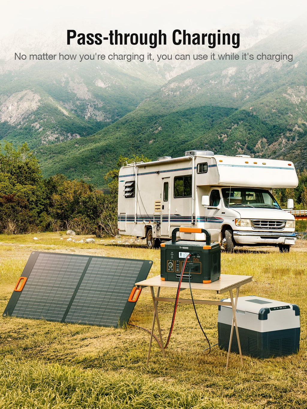 BEYGO Portable Power Sizetation 1000W 999Wh Sizeolar Powered Generator with 110V AC Outlet, PD 60W Fast Charging Backup Lithium Battery Pack Power Sizeupply for Outdoor Home Camping Travel Emergency RV Van