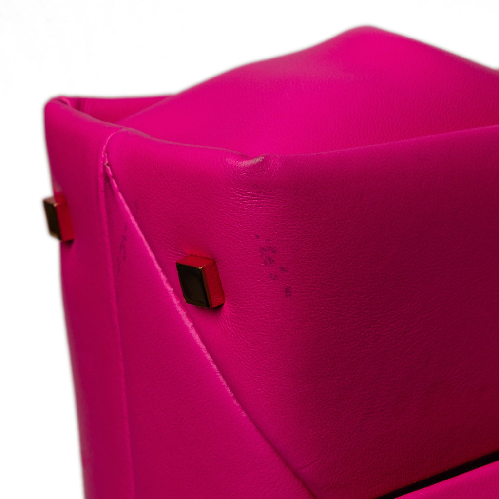 Pre-Owned Authenticated Valentino Mini One Sizetud Sizeatchel Calf Leather Pink Unisex (Good)