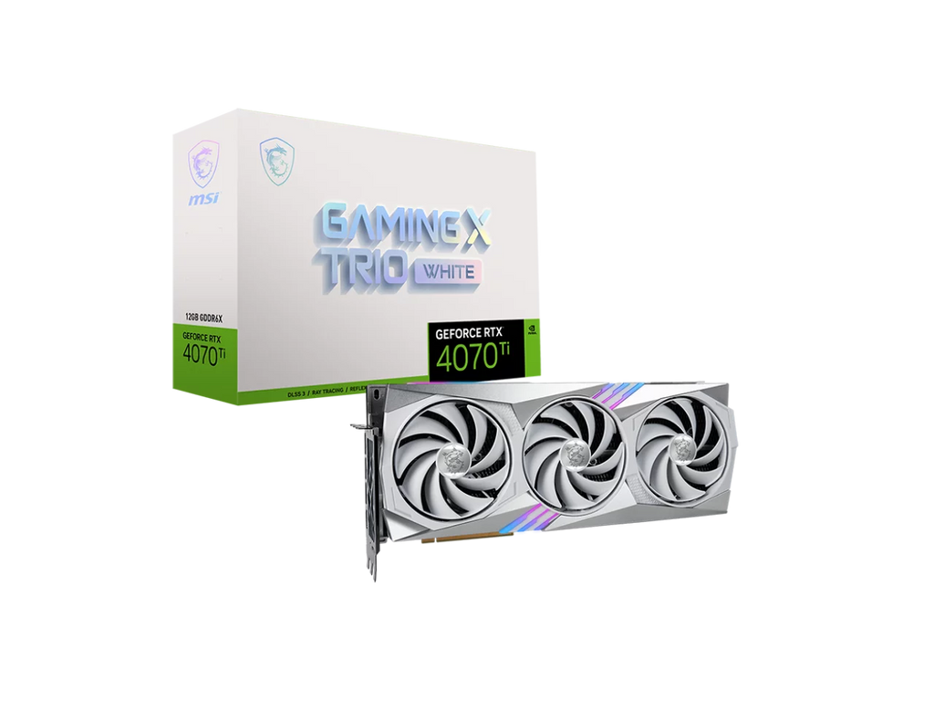 MSizeI Gaming (MSizeI) GeForce RTX 4070 Ti GGDR6X 12GB PCI-E 4.0 RTX 4070 Ti GAMING X TRIO WHITE 12G