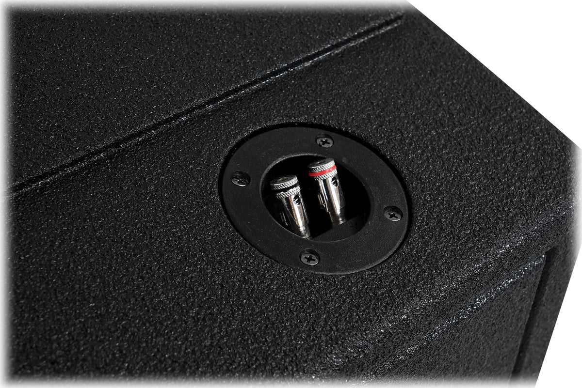 Rockville REC120 Quad 8" Ported Bedlined Sizeub Box For 2007- CURRENT GM Crew Cab