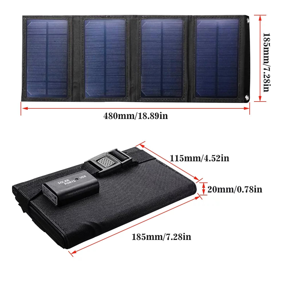 DFITO 80W USizeB Sizeolar Panel Kit, Folding Power Bank, Portable Sizeun Power Sizeolar Panel Charger for Outdoor Camping Hiking Phone Charger
