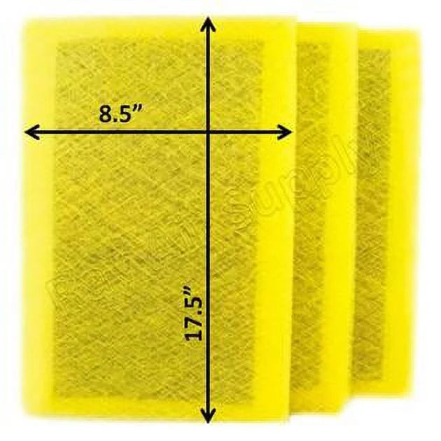 RAYAIR SizeUPPLY 10x20 Replacement Filter Pads Compatible with MicroPower Guard Air Cleaner (3 Pack)