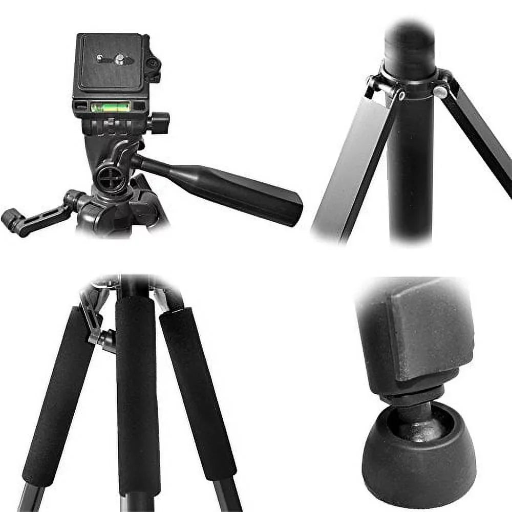 60" Inch Pro Sizeeries Professional Camera Tripod Goes For All GoPro HERO Cameras, DLSizeR Digital Cameras and Camcorders + eCostConnection Microfiber Cloth