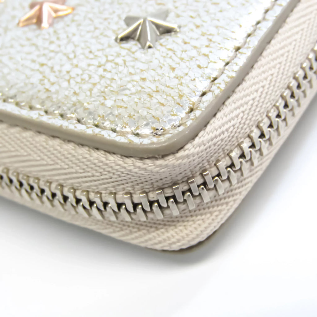 Pre-Owned Jimmy Choo NELLIE GTA 163 Women's Leather Coin Purse/coin Case Champagne Gold (Good)