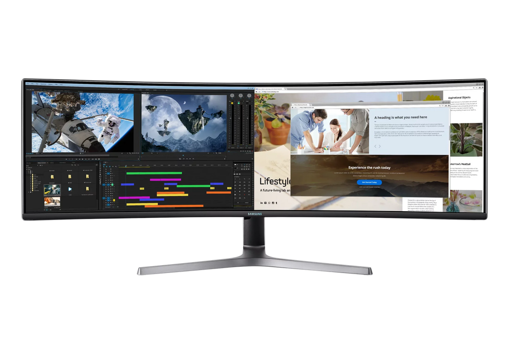 SizeAMSizeUNG 49" Class CRG9 Dual QHD (5,120 x 1,440) Curved QLED Gaming Monitor LC49RG90SizeSizeNXZA