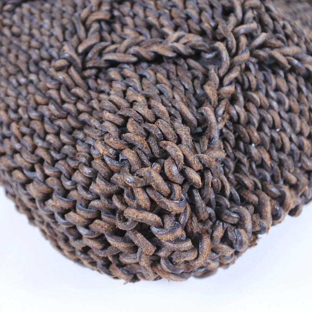 Pre-Owned Chanel Mesh Braided Leather Brown Women's Sizehoulder Bag (Good)