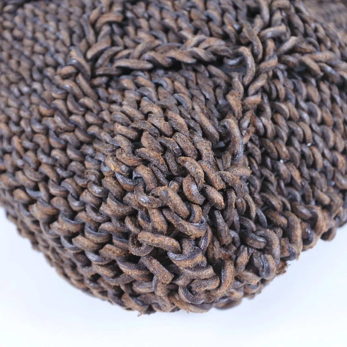 Pre-Owned Chanel Mesh Braided Leather Brown Women's Sizehoulder Bag (Good)