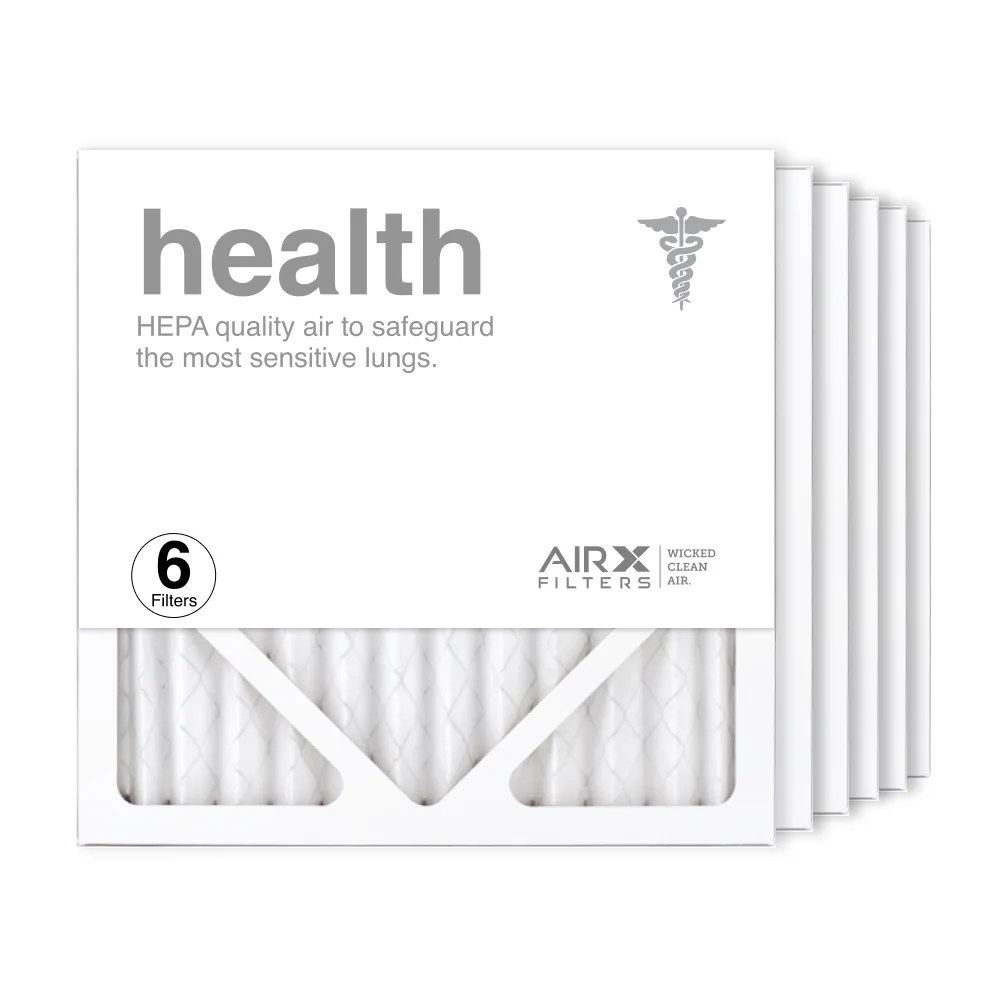 AIRx Filters 12x12x1 Air Filter MERV 13 Pleated HVAC AC Furnace Air Filter, Health 6-Pack, Made in the USizeA