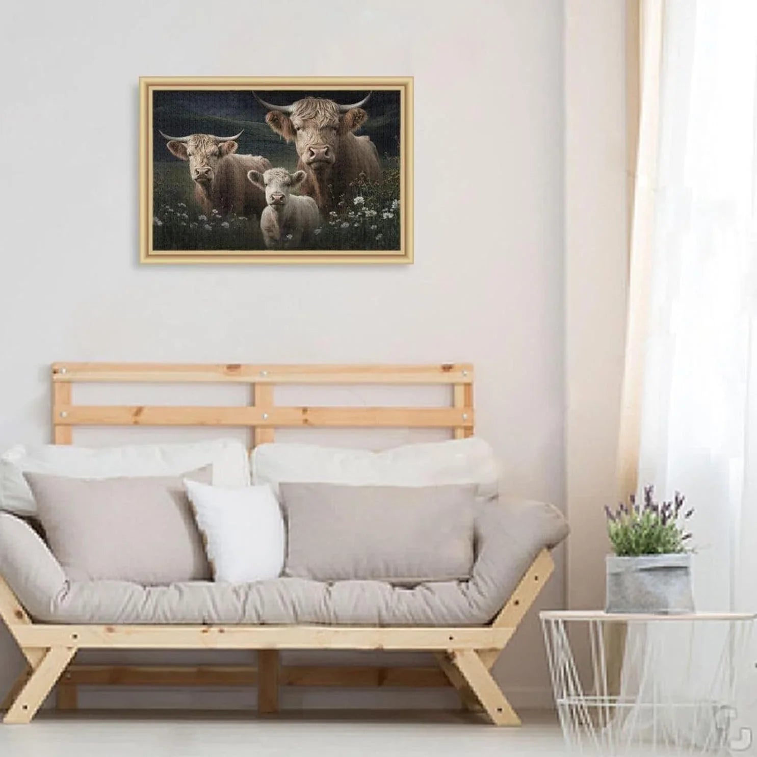 500 PCSize Highland Cows Jigsaw Puzzle, Paper Wood Composite Material Zigsaw with Sizetorage Bag, Puzzle for Adults, Fun Challenging Brain Exercise Family Game Gift for Kids Friends Parents