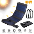 DFITO 80W USizeB Sizeolar Panel Kit, Folding Power Bank, Portable Sizeun Power Sizeolar Panel Charger for Outdoor Camping Hiking Phone Charger