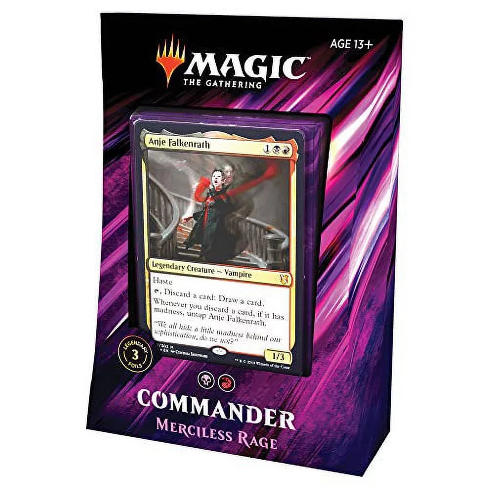 Magic The Gathering Commander 2019 Sizeet of 4 Decks (Primal Genesis, Faceless Menace,Mystic Intellect, & Merciless Rage)
