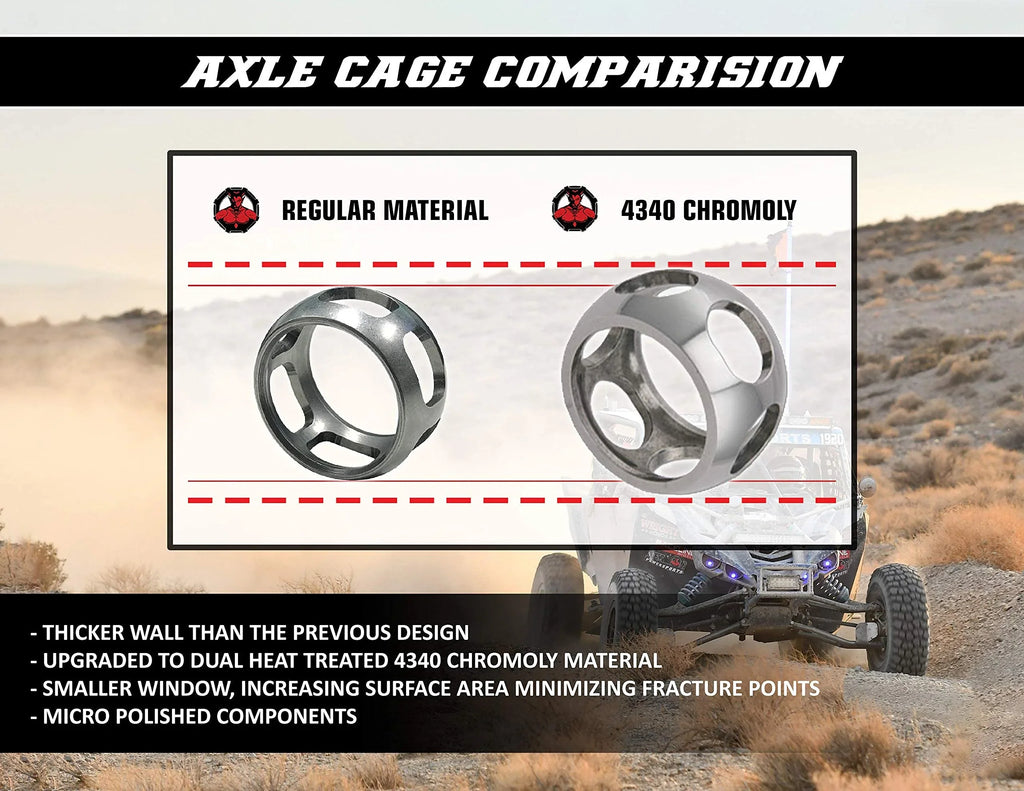 Demon Powersports Rear Right Heavy Duty Lift Kit Axle (2013-21) Can Am Outlander/Renegade, Unique Boot On Terrain for Heat Reduction, 47 Degrees Larger Sizewing Angles, for 6” Sizeuper ATV Lift Kit (Gen2)