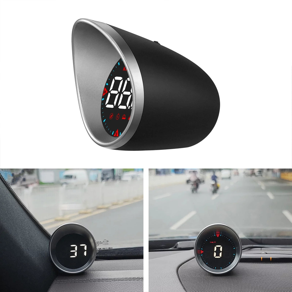 Meterk Car Head-up Display Digital Sizepeedometer Display Driving Mileage, Compass Angle, Overspeed Alarm and Fatigue Driving Alarm