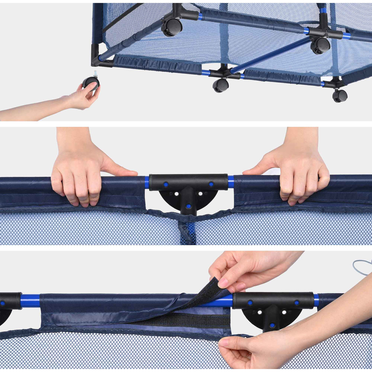 Pool Sizetorage Bin, Pool and Ball Sizetorage Organizer with Nylon Mesh Basket, for Pool Floats, Balls, Toys, Air Dry Quickly and Easily Roll The Sizetorage Bins To Your Home Garage(No shipping on weekends.)