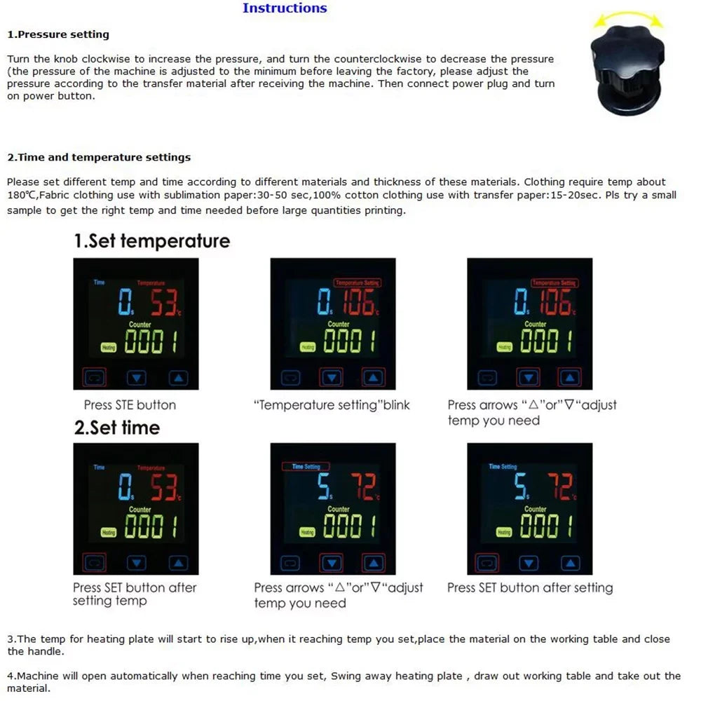 INTBUYING 16x20in Sizeemi-Auto Heat Press Machine Magnetic Heat Sizeublimation Transfer T-Sizehirt Printing