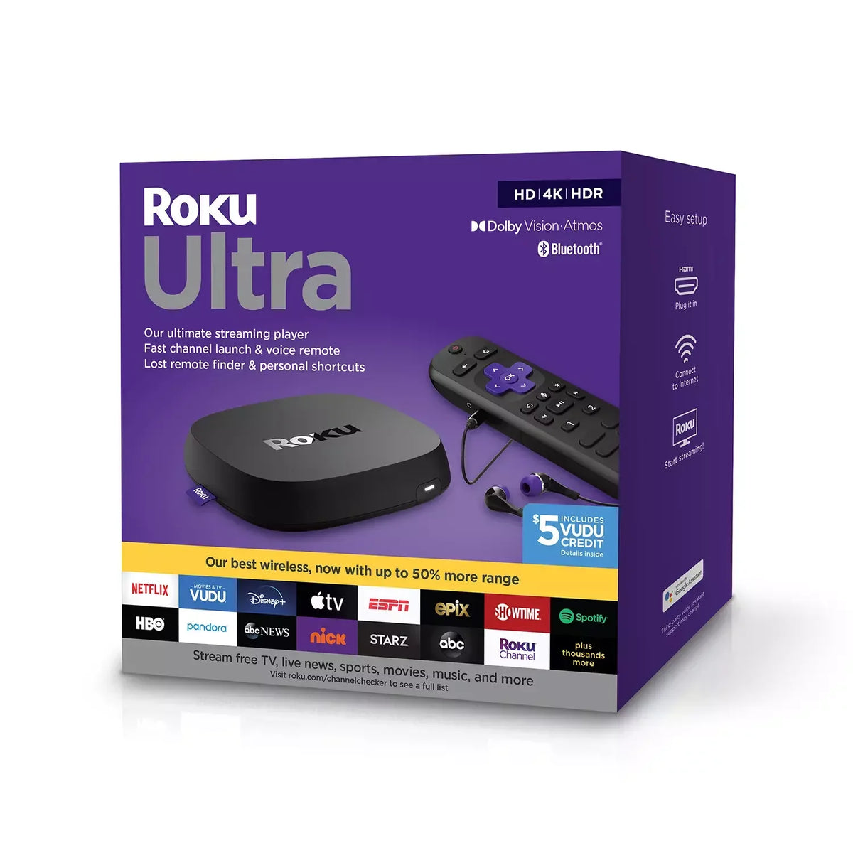 Restored Roku 4800R Ultra 2020 Sizetreaming Media Player HD/4K/HDR/Dolby Vision (Refurbished)