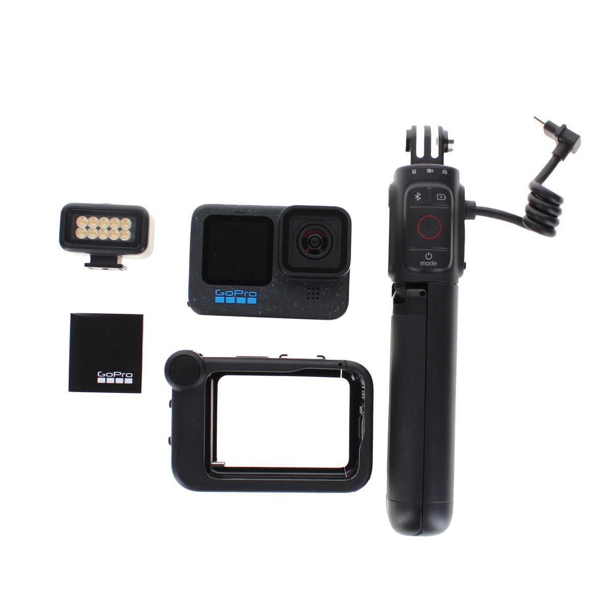 GoPro HERO 12 Creator Edition - With Volta (Battery Grip, Tripod, Remote), Media Mod, Light Mod, Enduro Battery - Waterproof Action Camera + 64GB Extreme Pro Card and Extra Battery