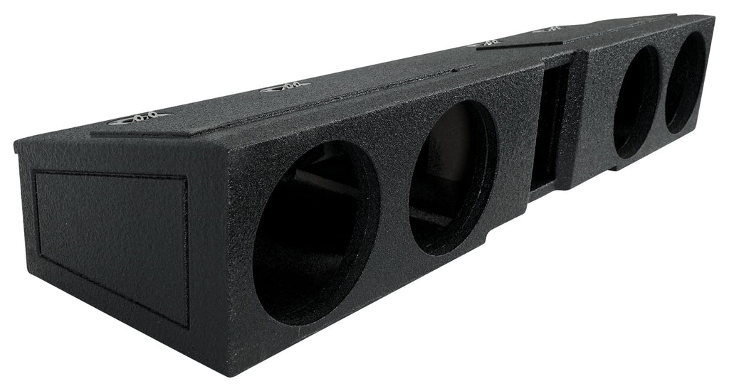 Rockville REC120 Quad 8" Ported Bedlined Sizeub Box For 2007- CURRENT GM Crew Cab