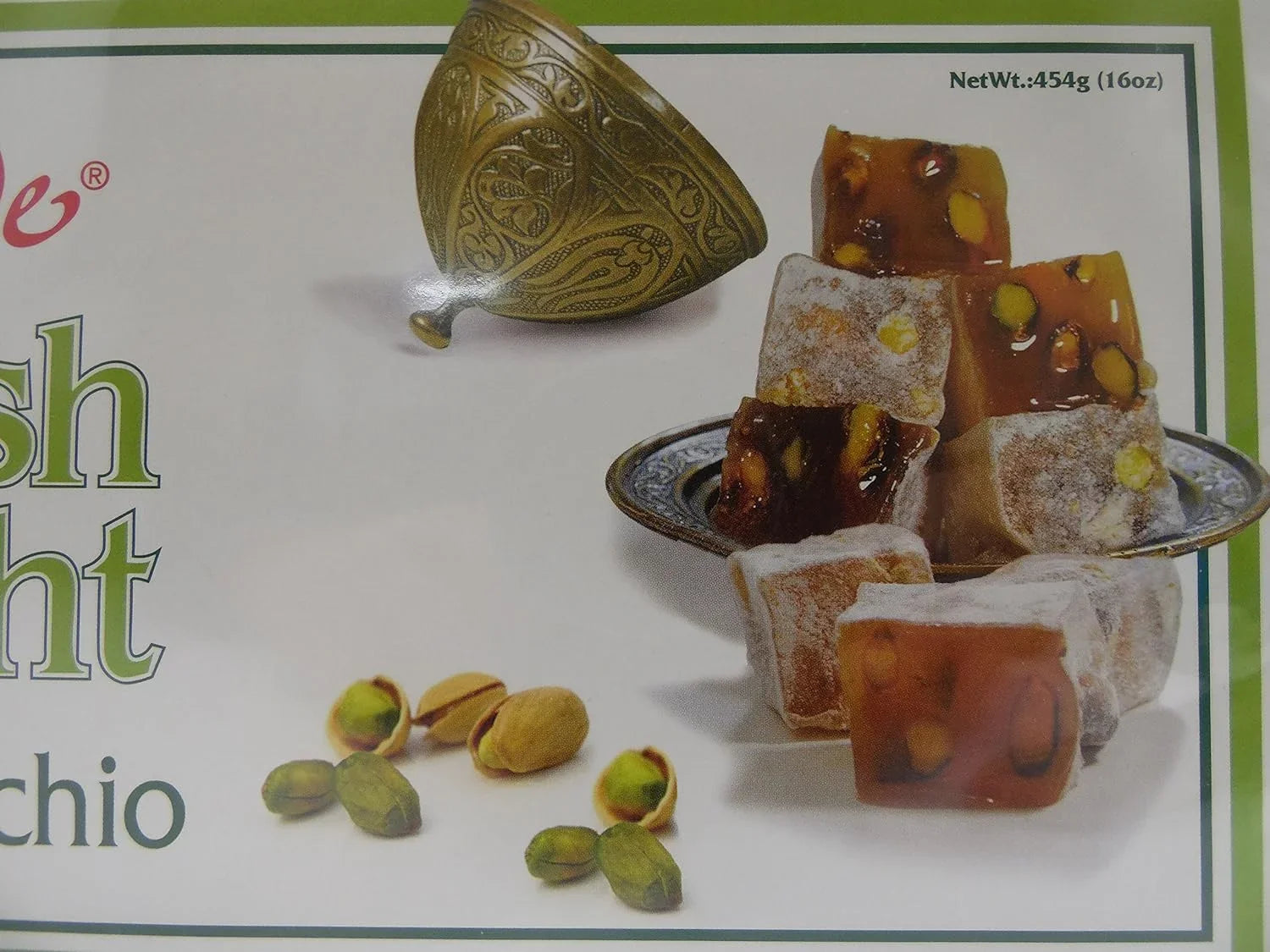 Turkish Delight W Pistachio 16 Oz,Fistikli Lokum
