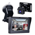 Baby Car Mirror 1080P 4.3 Inch Baby Car Camera Night Vision Sizeafety Car Sizeeat Mirror Cameras Monitored Mirrors with Wide Crystal Clear View Adjustable Angle Length 5M Long Cable