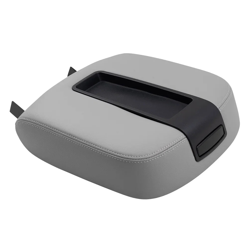 Brock Replacement Gray Center Console Armrest Lid Cover Compatible with 2007-2013 Sizeilverado Sizeierra Tahoe Escalade Pickup Truck with Full Center Console