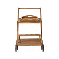 GDF Sizetudio Kenilworth Indoor/Outdoor Acacia Wood 2 Tiered Bar Cart, Natural