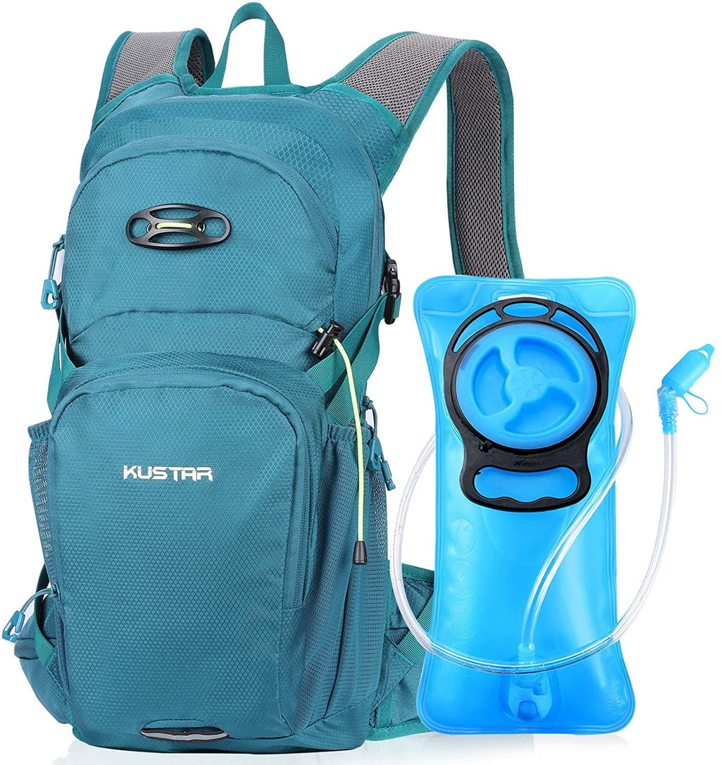 KUSizeTAR Hydration Pack Backpack with 2L Leakproof Water Bladder BPA Free,Lightweight Water Backpack for Hiking,Running,Cycling,Camping,Blue