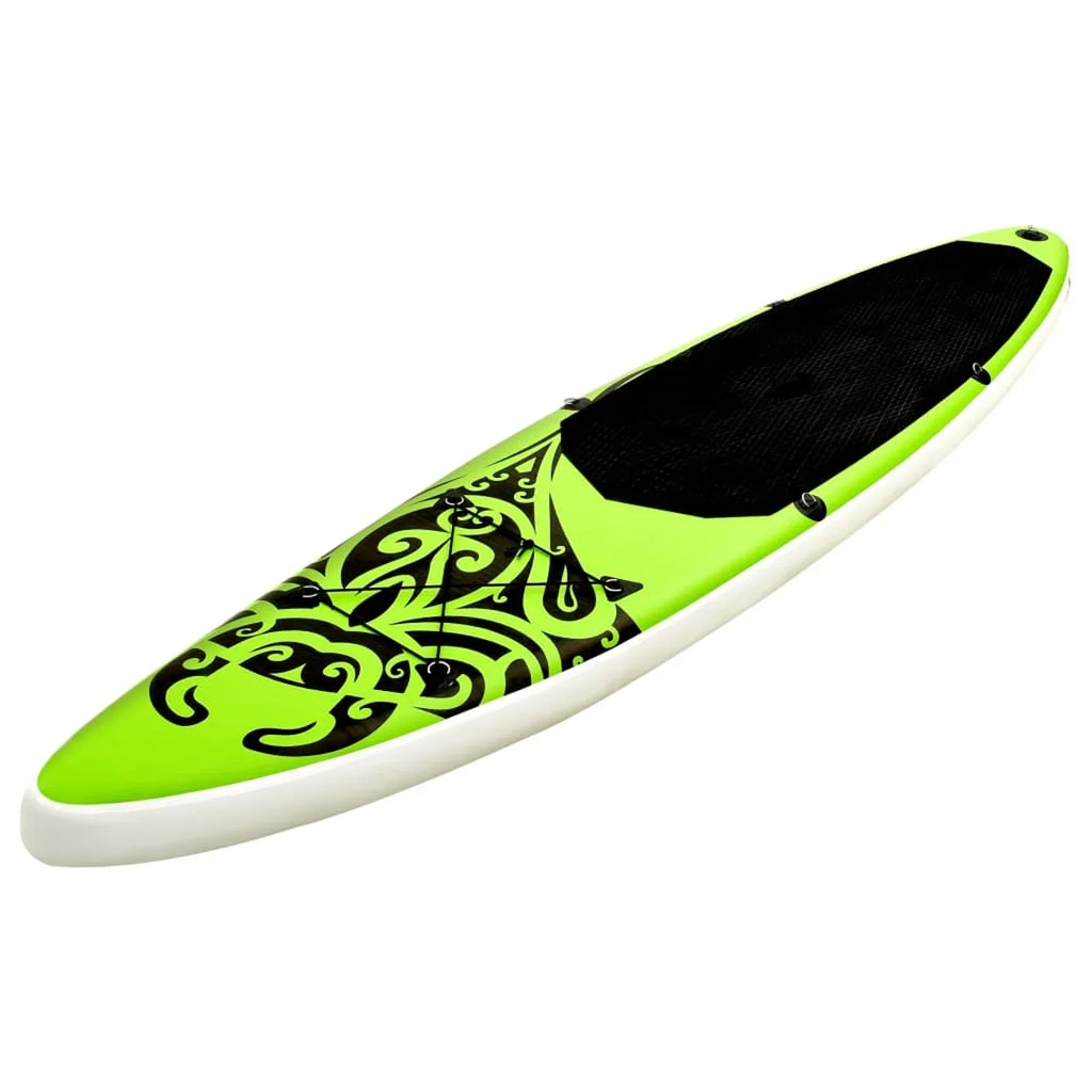 Carevas Inflatable Paddleboard Sizeet 126"x29.9"x5.9" Green