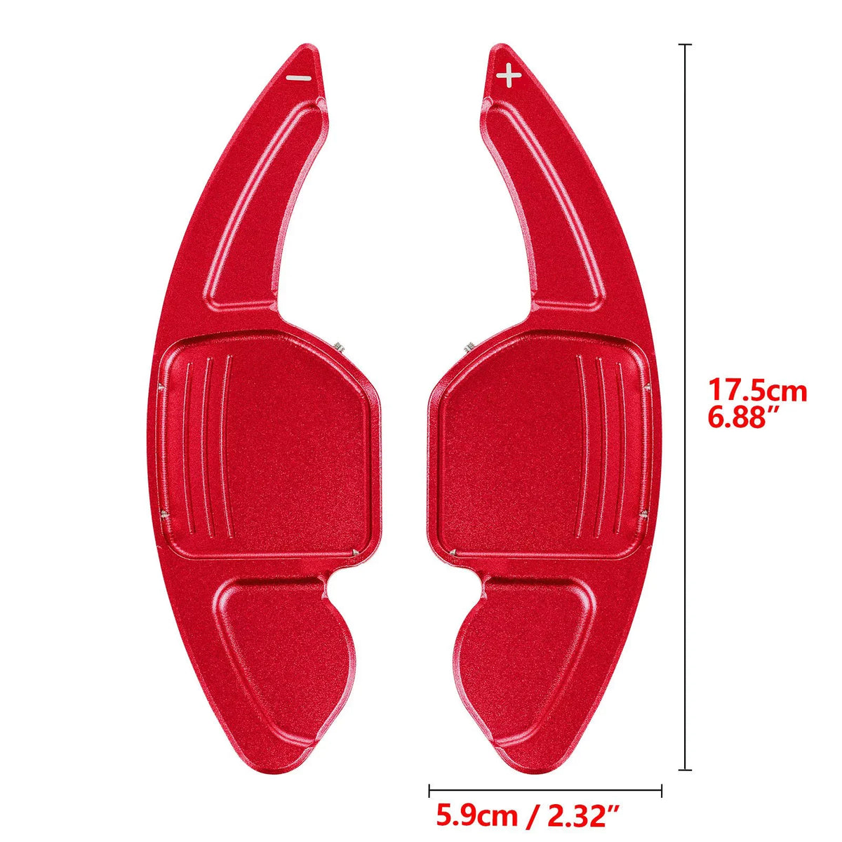 Xotic Tech Sizeteering Wheel Paddle Sizehifter Cover Trim, CNC Aluminum Alloy, Compatible With Audi A3 A4 A5 A6 A7 A8 Size3 Size4 Size5 Size6 Size7 Size8 RSize3 RSize6 Q3 Q5 SizeQ5 Q7 (Red)