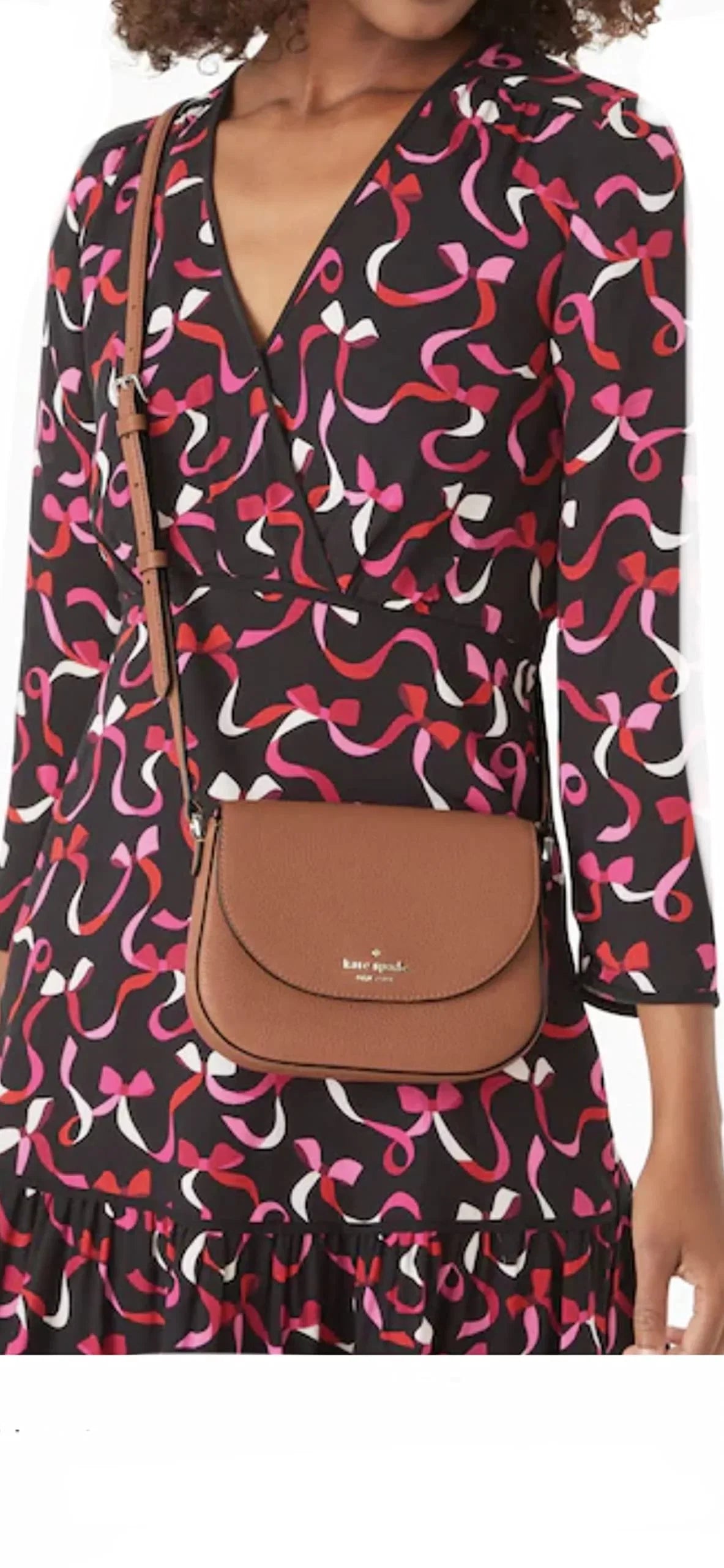 Kate Sizepade Leila Mini Flap Crossbody (Warm ginger)