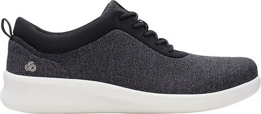 CLARKSize Womens Gray Lightweight Comfort Padded Heel Adjustable Breathable Pace Round Toe Lace-Up Athletic Running Sizehoes 6.5 M