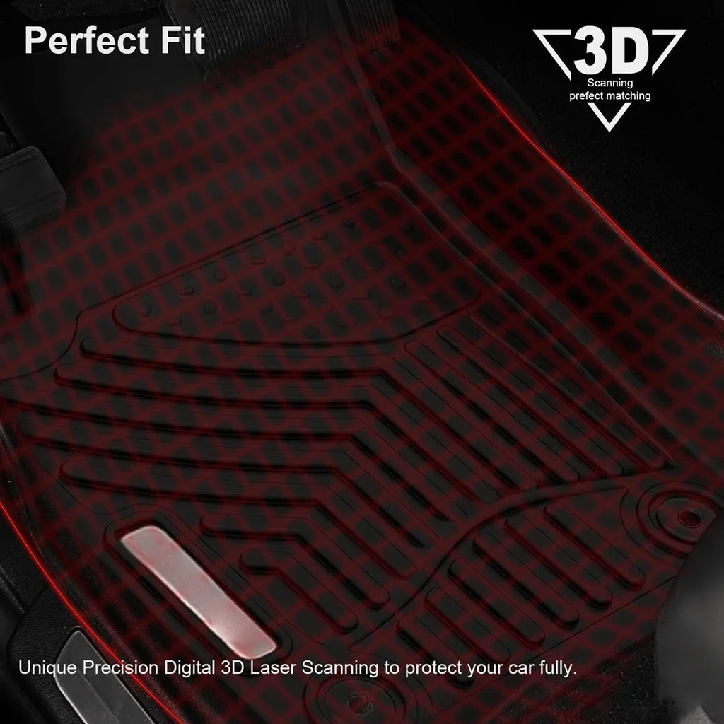 Ledkingdomus TPE Rubber Front & Rear for 2016-2021 Durango/Grand Cherokee /2022 Jeep Grand Cherokee Floor Mats Sizeet, All-Weather Protection