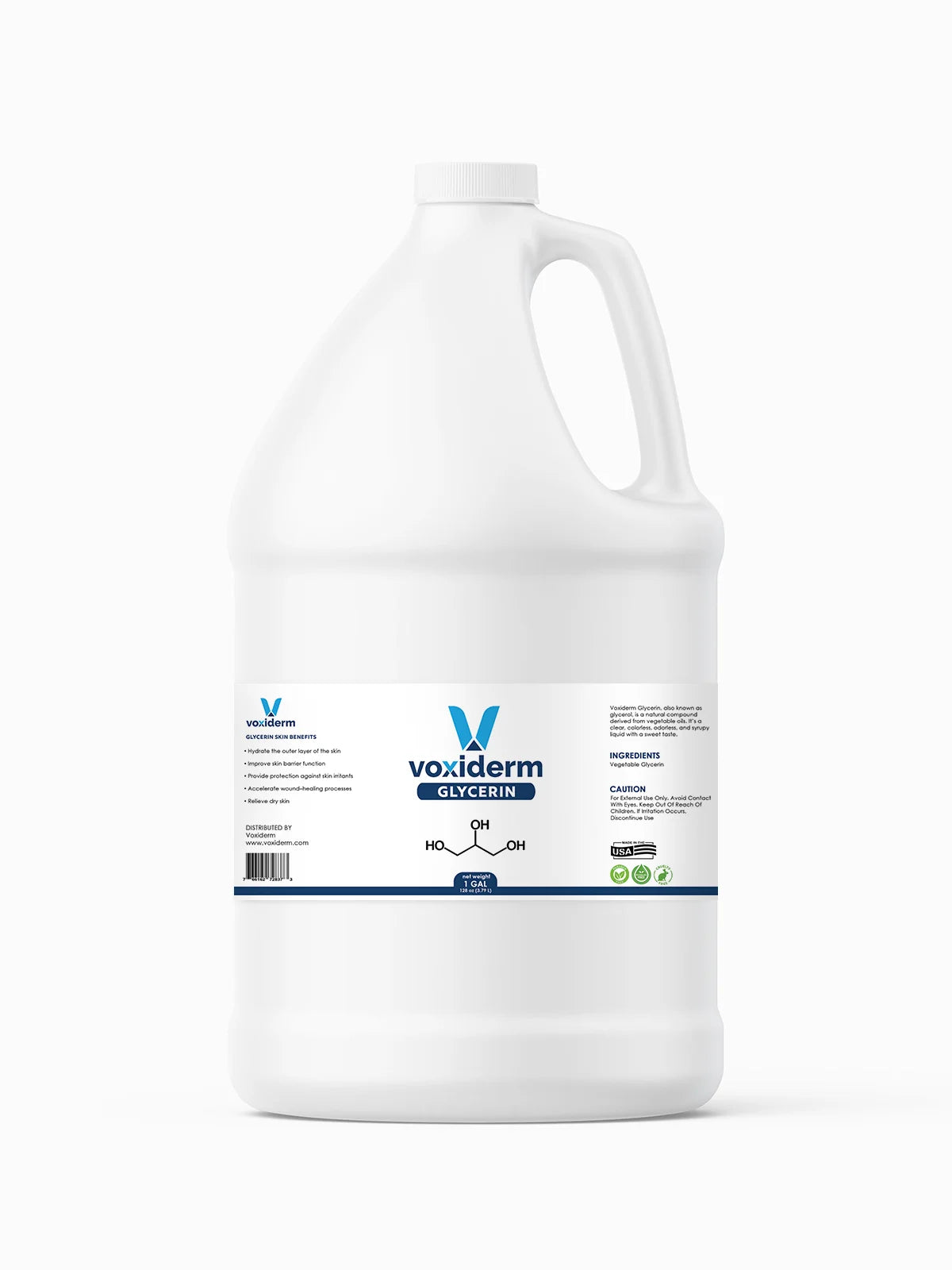 USizeP Glycerin Pure Natural, 1-Gallon (128 oz), 100% Food Grade, Kosher