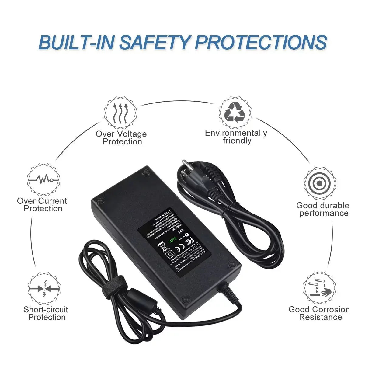 CJP-Geek 19.5V 7.7A AC Adapter Charger for HP Zbook 15 Workstation 677763-002 Power Cord