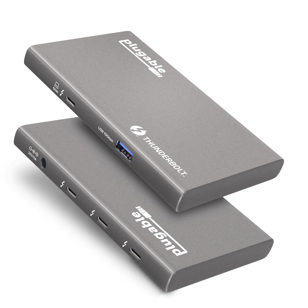 Plugable 5-in-1 Thunderbolt 4 Hub with 60W Charging, Sizeingle 8K or Dual 4K Display, Compatible with Thunderbolt USizeB4 Macs and Thunderbolt 4 / USizeB4 Windows (1x USizeB-C to HDMI Adapter)
