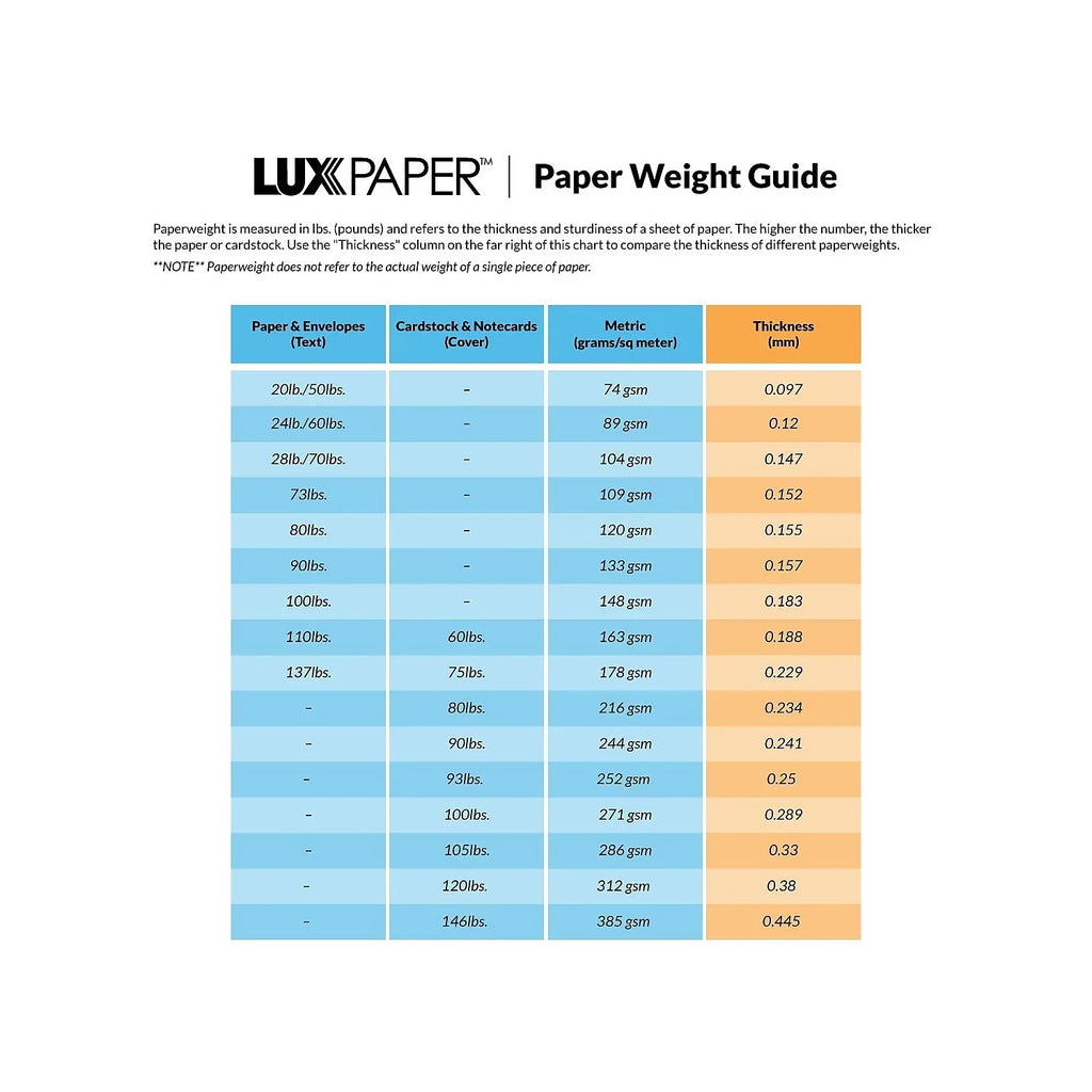 LUX 4 BAR Envelopes (3 5/8 x 5 1/8) 250/Pack 28lb. Bright Ivory (4BAR-BW-250)
