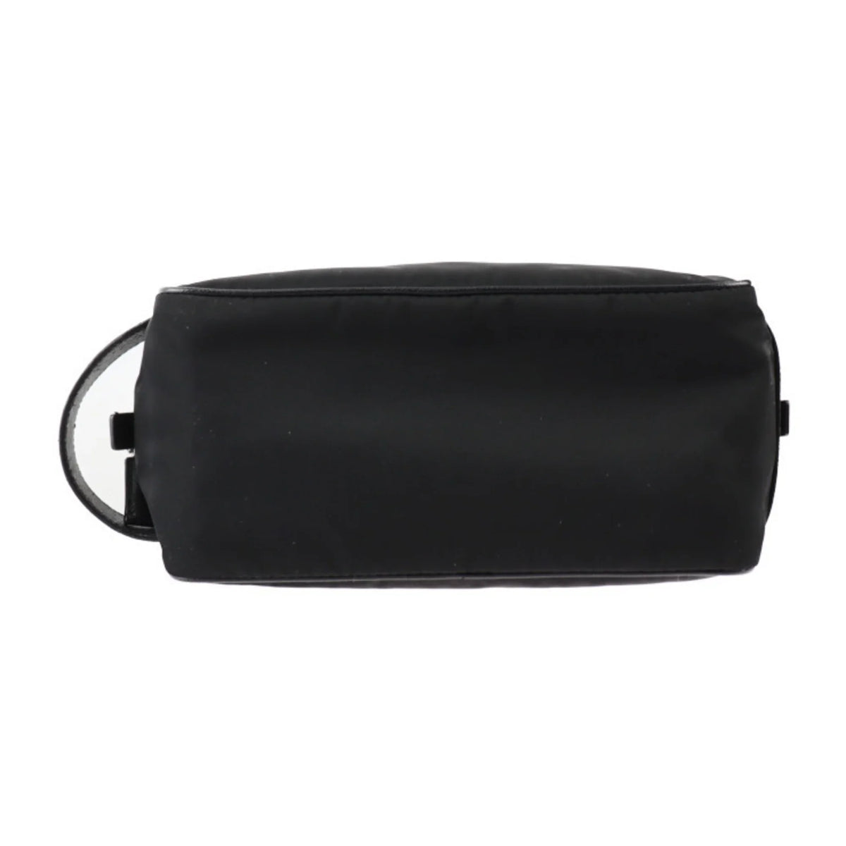 Pre-Owned PRADA Prada second bag 2NA819 nylon leather black silver hardware clutch handbag triangle logo (Good)