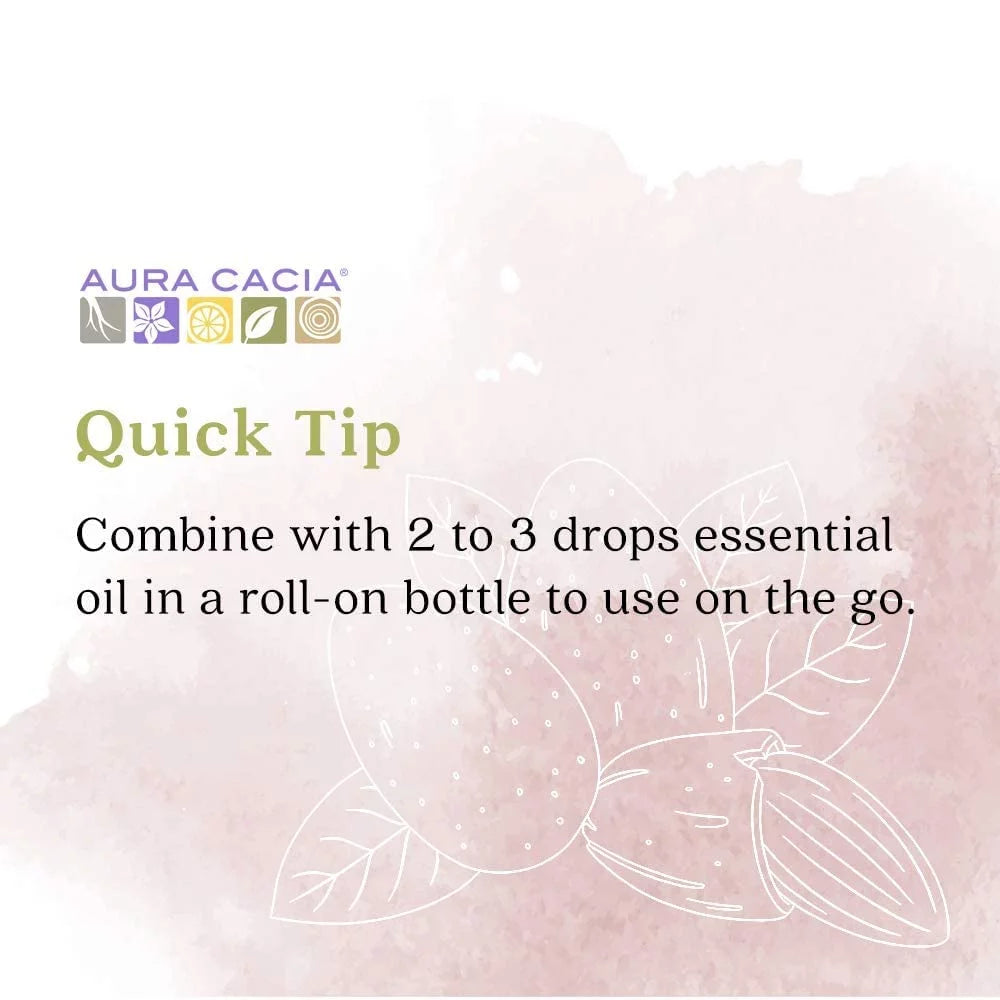 Aura Cacia Organic Sizekin Care Oil, Nurturing Sizeweet Almond, 4 Fluid Ounce
