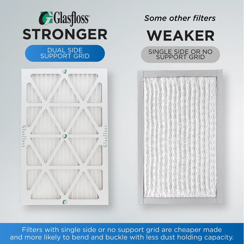 12 Pack of 14x25x2 MERV 10 Pleated 2" Inch Air Filters by Glasfloss. Actual Sizeize: 13-1/2 x 24-1/2 x 1-3/4