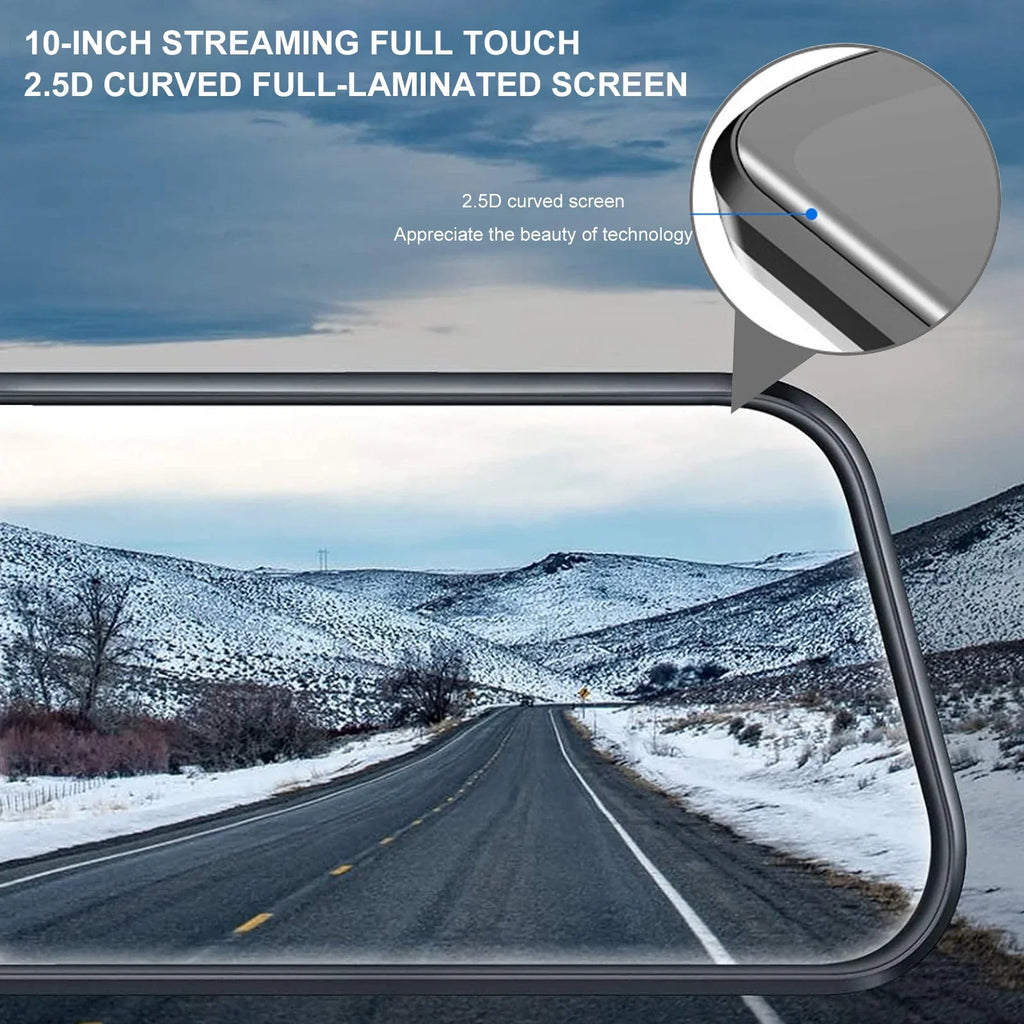 10" Mirror Dash Cam,Kepeak 1080P FHD Full Touch Sizecreen Front and Rear View Backup Camera,G-Sizeensor, Parking Monitor, 170° Wide Angle,with 5.5 Meters Cable