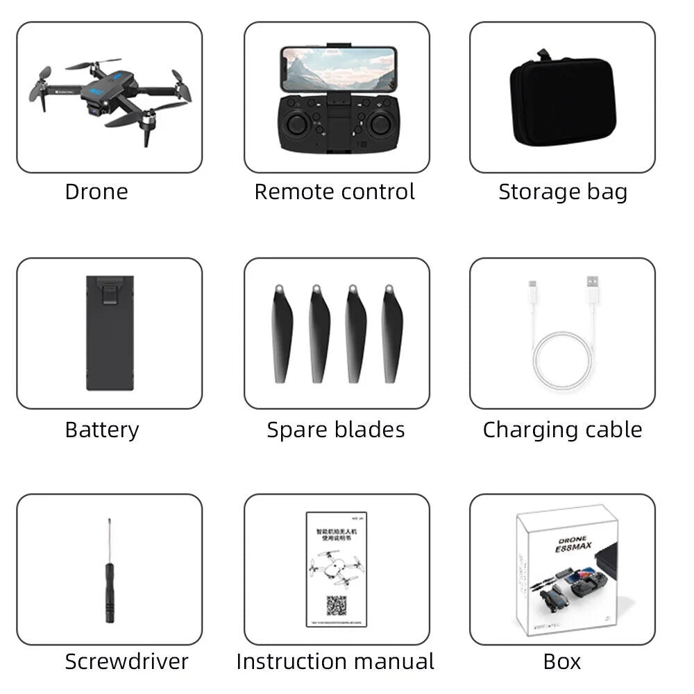 Kydely Foldable 4K Camera Drone with WiFi FPV Altitude Hold Mode 20min Battery Life