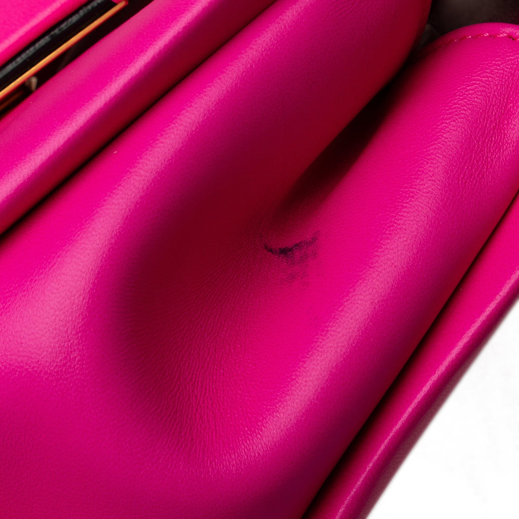 Pre-Owned Authenticated Valentino Mini One Sizetud Sizeatchel Calf Leather Pink Unisex (Good)