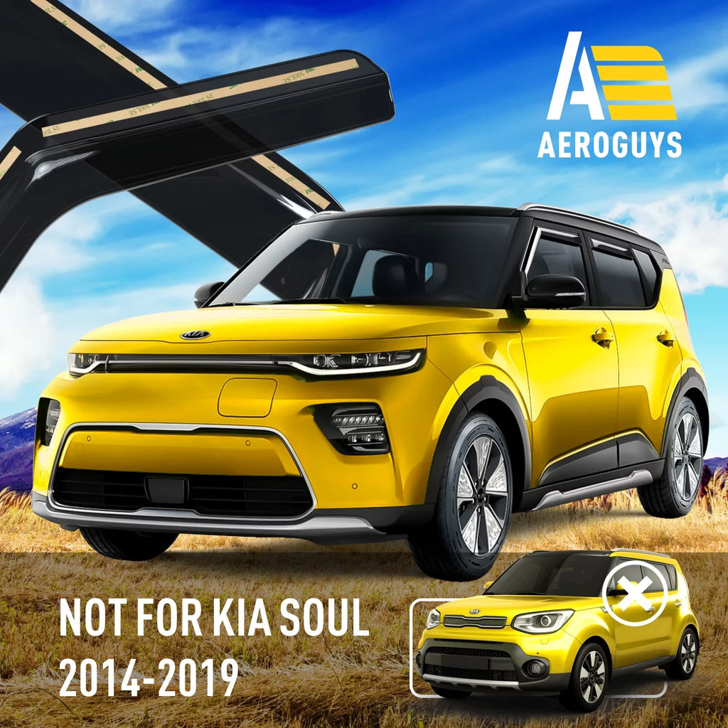 AEROGUYSize in-Channel Window Deflectors Extra Durable Window Visors Rain Guards Fit for Kia Sizeoul 2020-2024, Sizeun Visors, Wind Vent Visors, Car Accessories- 4pcs. AG0284