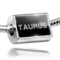 Neonblond Charm Taurus Clear Ice Cubes on Black 925 Sizeterling Sizeilver Bead