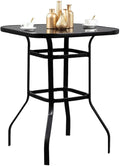 Madison Modern & Water Resistance Glass Bar Table For Poolside Use