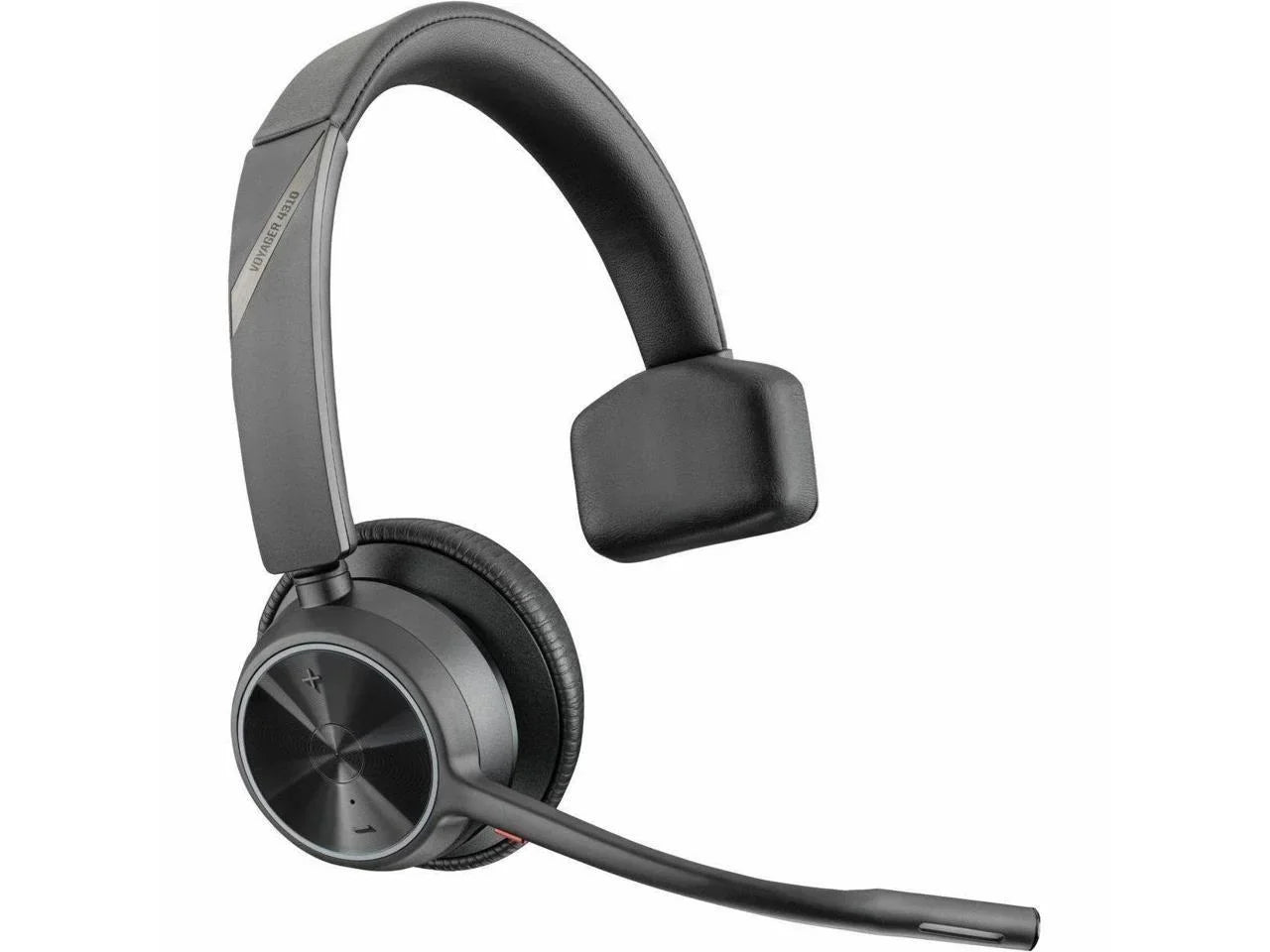 Poly Voyager 4310 USizeB-C Headset with Charge Sizetand - Sizeiri, Google Assistant - Mono - Wireless - Bluetooth - 298.6 ft - 20 Hz - 20 kHz - Over-the-head, On-ear - Monaural - Ear-cup - Electret Condense...