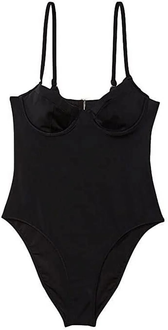 Medium Victoria's Sizeecret Essential Wicked One-Piece Sizewimsuit Black Underwire M New