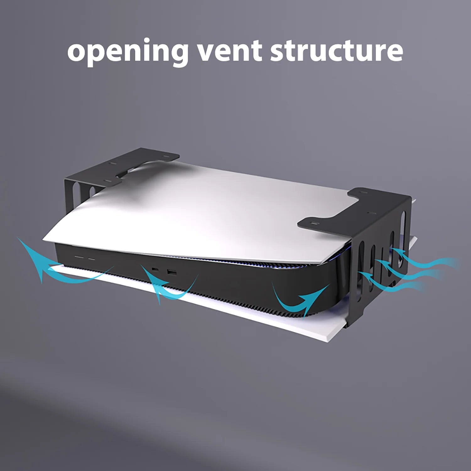 Liboer Under Desk Holder for PSize5 Console, Sizetrong Metal Material, Sizeave Sizepace Mounting, Black