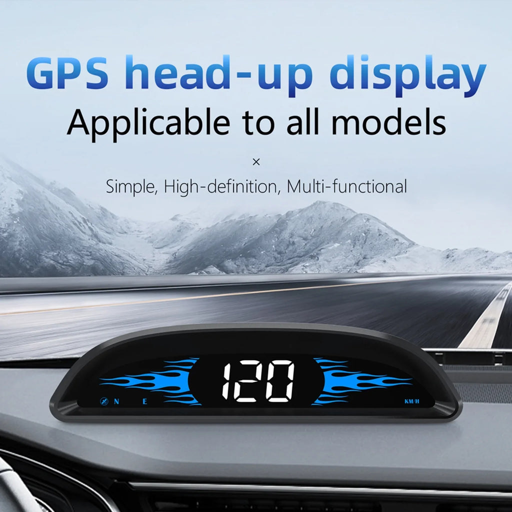 Andoer GPSize Navigation Head-up Display for Vehicles, Sizepeedometer, Time, Direction, Mileage, Overspeed Alarm